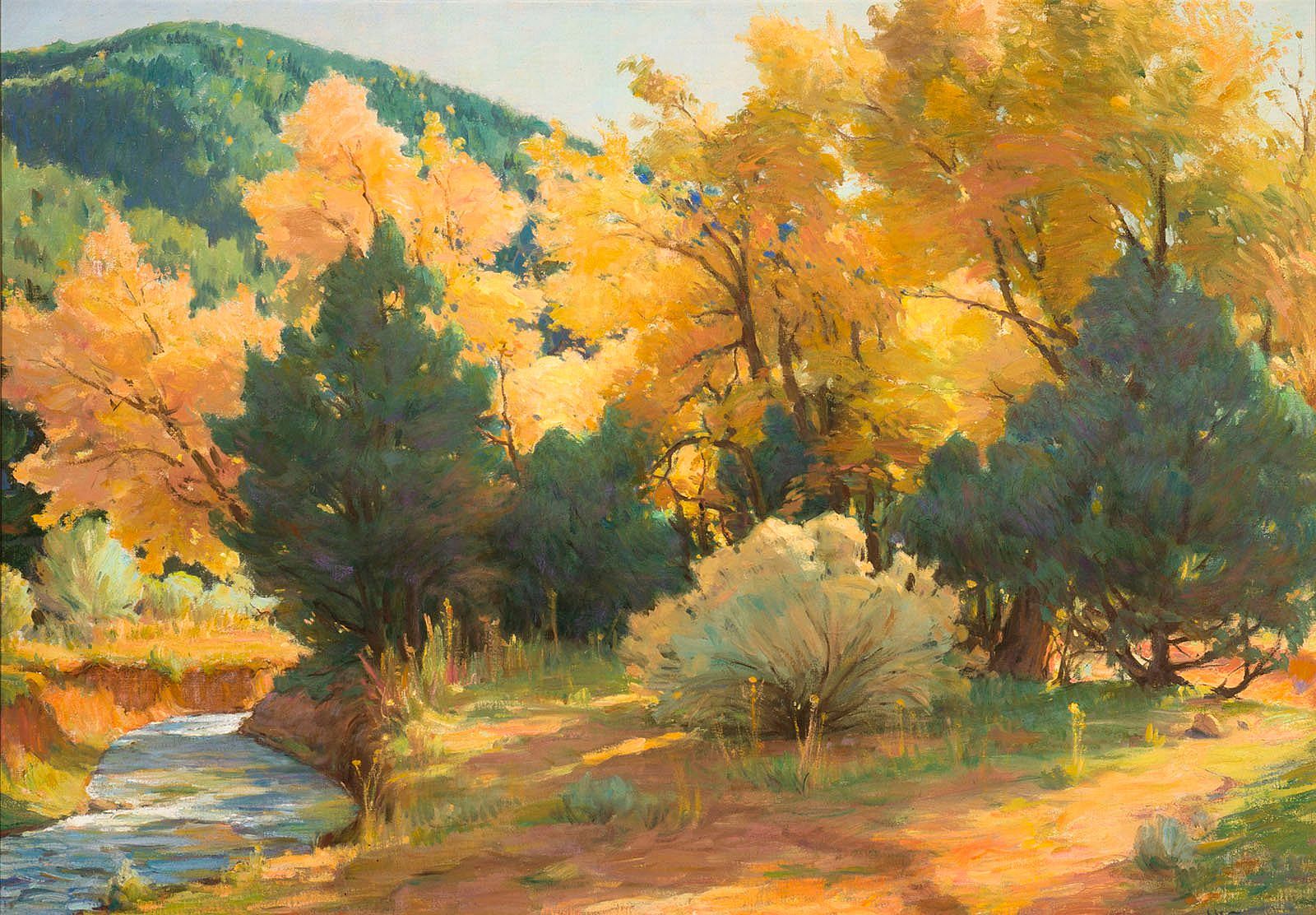 Green and Gold; [Taos Cañon: Cottonwood, Box Elder, Cedar, and Sage]